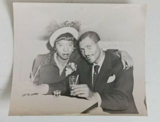 Vintage Photo African American Couple At A Night Club Bar 1950 