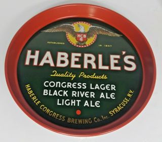 Vintage Congress Haberles Beer Tray Syracuse Ny Black River Ale