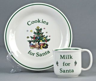 Vintage NIKKO CHRISTMASTIME Cookies for Santa Milk for Santa Votive 3