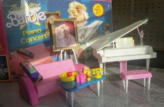 Barbie Star Piano Concert Set,  Accessories,  Bench,  7314,  1989