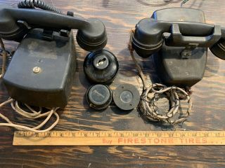 Vintage Telephone Receivers And Extra Parts