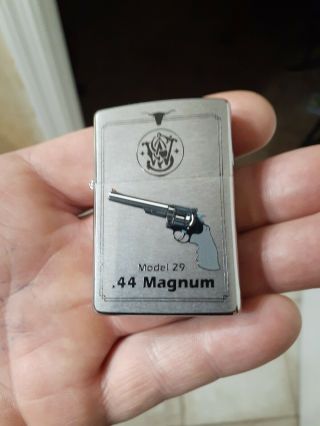 1997 Zippo Lighter Vintage Smith & Wesson Guns Model 29.  44 Magnum Unfired Seal
