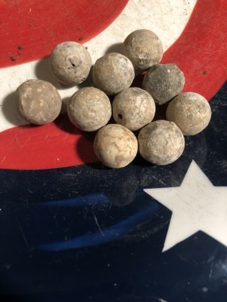 Dug Civil War 54 Cal Mississippi Roundball Bullets