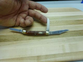 Vintage Precise Silver Eagle Stockman Pocket Knife Made In Japan