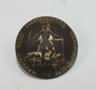 Confederate Virginia Coat Button W.  H.  Smith & Co York Dug Central Va 22.  4mm