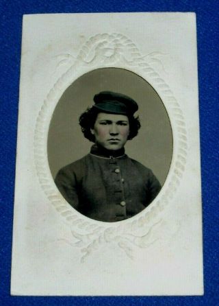 Civil War Soldier Tintype By Lafe Wonders Alliance,  Ohio Unidentified