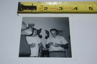 Old Vintage 1960 ' s Beer Drinking Cigarette Smoking Men Friends Photograph Photo 4