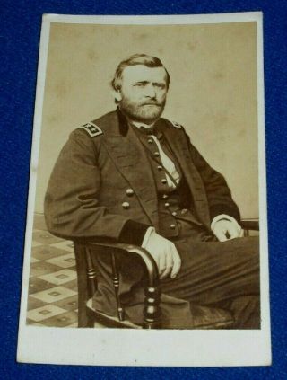 Civil War General Ulysses S.  Grant Cdv By Philadelphia Photographic Co Rev Stamp