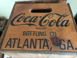 1950’s Coca - Cola Wooden Box Crate With Checker Board Top,  Atlanta GA. 2