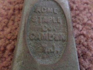 Vintage Antique Cast Iron Acme Stapler CO Midget Camden NJ Staple 3