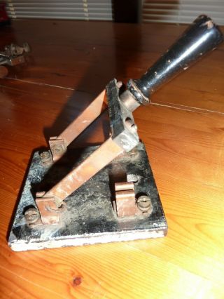 Very Large Vintage Trumbul Electric Vintage Double Pole Knife Switch,  Steam Punk