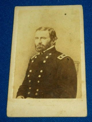 Civil War General Ulysses S.  Grant Cdv From Brady Photographic Negative