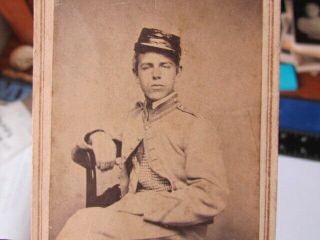 Young Civil War Cavalry Soldier Cdv Photograph
