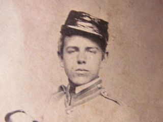 young Civil War cavalry soldier cdv photograph 2