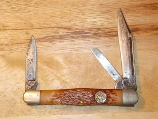 1940s/50s Camillus Boy Scouts Of America/bsa 3 Blade Whittler Pocket Knife -