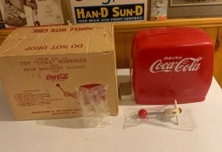 1950’s Nos Coca Cola Plastic Toy Dispenser Box Usa Coke