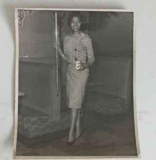 Vintage Photo African American Woman At A Night Club Bar 1950 