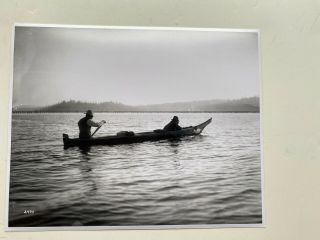 Photo Of Orig Negative Washington Native Americans In Canoe By Asahel Curtis