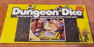 Dungeon Dice Board Game Parker Brothers Usa Made Complete Vtg 1977