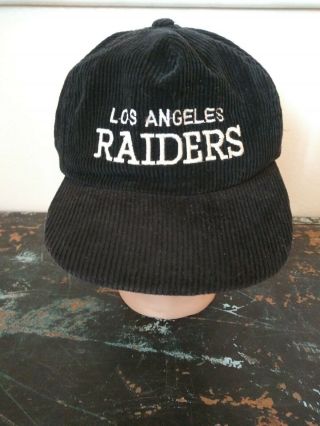 Vintage Los Angeles Raiders Corduroy Snapback Hat Cap