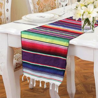 Mexican Table Runner Saltillo Blanket Hot Rod Picnic Throw Yoga Tablecloth Rug