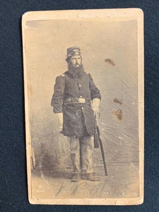 Civil War CDV Photo Colonel John W.  Shaw 34th Ohio Killed at Winchester VA 1864 2