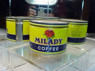 Milady Coffee Tin Kw 1 Lb H P Lau Nebraska Exc Graphics &