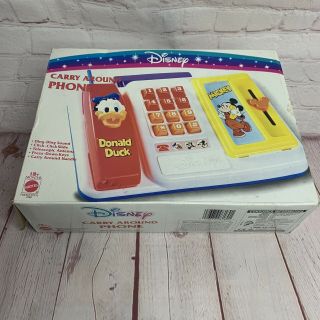 Vintage Arco Disney Play Phone Donald Duck And Mickey Sounds 3d Rare
