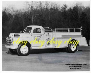 Fire Apparatus Delivery Photo 8x10 Cleveland Hill Ny Dodge - Young Pumper A1822