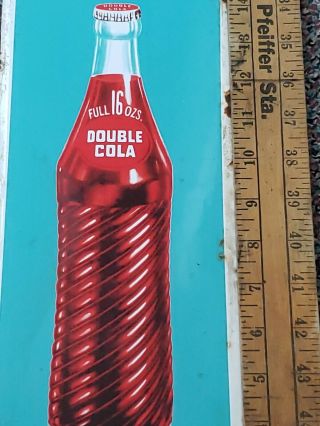 Vintage Double Cola Porcelain Sign Soda Pop Gas And Oil