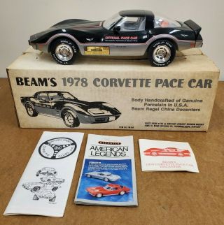 Jim Beam 1978 Corvette Pace Car Decanter With Box - Unbroken