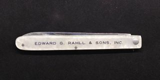 Old Vtg Stainless Colonial Fruit Knife Blade Edward G.  Rahll & Sons Inc
