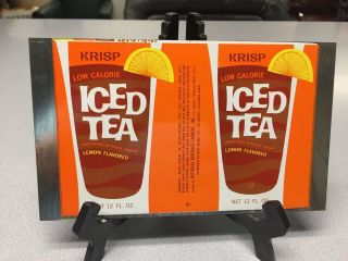 Krisp Iced Tea Soda Pop Can Flat Sheet National Beverage Los Angeles