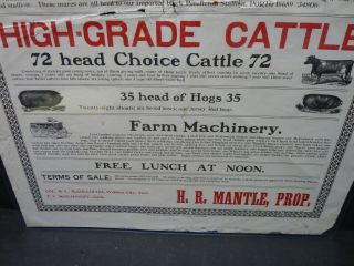 Early Broadside Cattle Farm Machinery 1903 Webster City Iowa 2