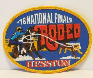 1978 Hesston National Finals Rodeo Patch Cowboy Horse Calf Roping Lasso 5 - 1/4 "