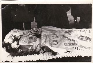 1967 Post Mortem Orthodox Funeral Grandma In Coffin Corpse Russian Soviet Photo