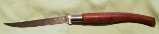 Opinel Inox Slim No 8 Folding Knife 5 " Stainless Steel Blade Beech Wood Handle