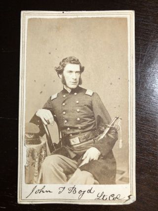 Identified Civil War Cdv Lt.  Col.  John Boyd