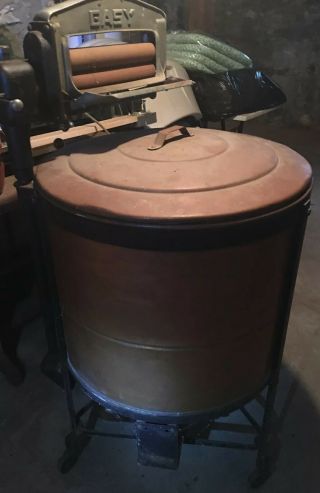 Vintage Copper Electric Washing Machine Made By Easy Laundry Machines