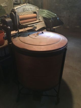 VINTAGE COPPER ELECTRIC WASHING MACHINE MADE BY EASY LAUNDRY MACHINES 3