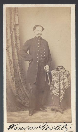 Civil War Era Cdv Union Captain John Von Nostitz 29th York Volunteers