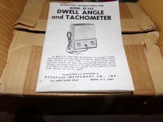 Vintage Dwell Angle And Tachometer By Accurate Instrument Co.  Model Bt - 162