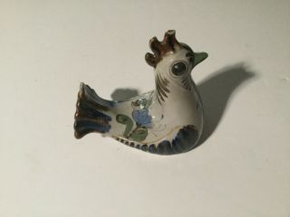 Mexican Folk Art Ceramic Pottery Hand Painted Chicken
