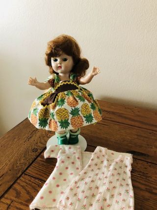 Vintage Vogue Ginny Doll In Her 1954 Medford Tagged Tiny Miss Dress
