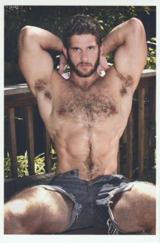 Big Beefy Hairy Chest Country Boy N Cut Off Shorts Muscles Beefcake 4x6 Photo