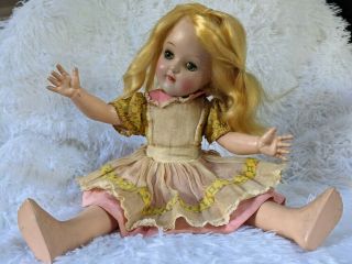 Vintage Ideal Toni Doll P - 91 Toni Doll With Nylon Wig - Sleepy Eyes