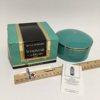 Vintage Guerlain Paris Shalimar Body Powder Dusting 4oz 114g Box Read.