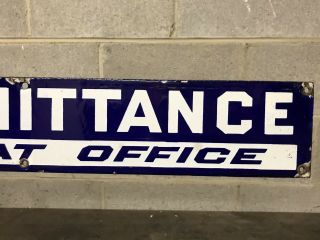 Vtg 1940s No ADMITTANCE APPLY AT OFFICE Porcelain Sign Business Factory Industry 3