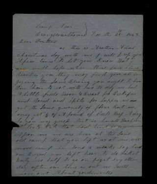 Confederate Civil War Letter - 46th North Carolina Infantry - Yankees Close By