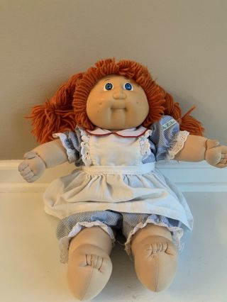 Vintage Cabbage Patch Doll Red Head Pig Tails 1985